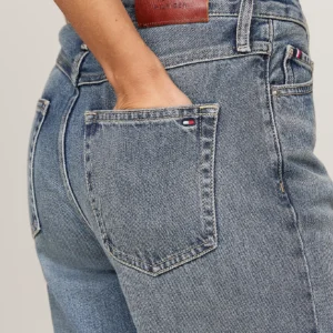 TOMMY HILFIGER - Jeans cropped straight fit a vita alta