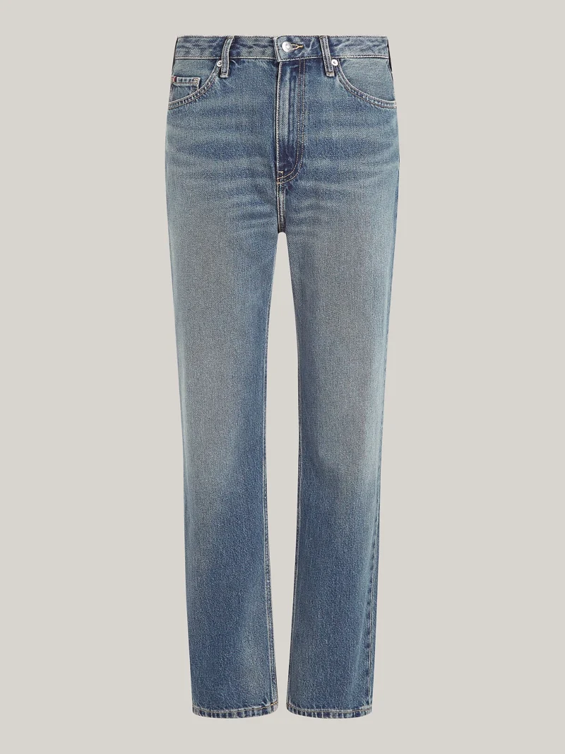 TOMMY HILFIGER - Jeans cropped straight fit a vita alta