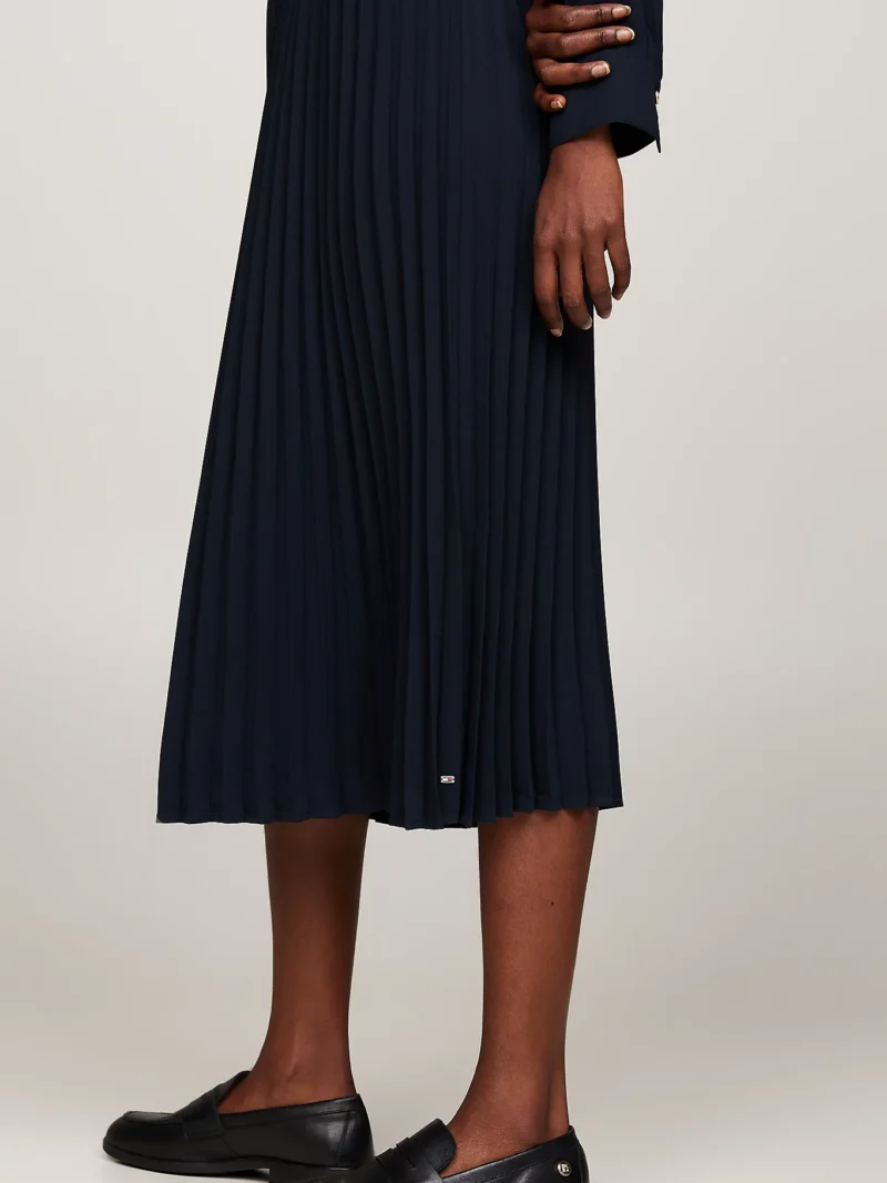 TOMMY HILFIGER - Chemisier midi relaxed fit con gonna a pieghe