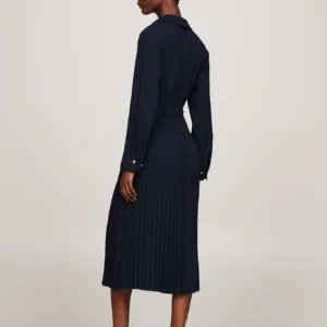 TOMMY HILFIGER - Chemisier midi relaxed fit con gonna a pieghe