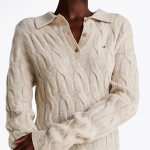 TOMMY HILFIGER - Vestito pullover mini con colletto a polo