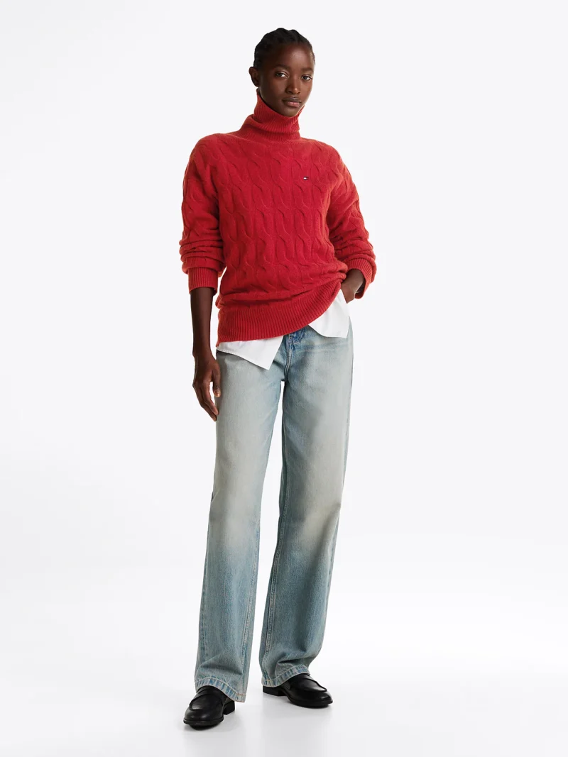 TOMMY HILFIGER - Dolcevita relaxed fit in pura lana