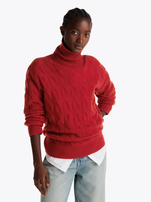 WW0WW43102_XNN_main TOMMY HILFIGER - Dolcevita relaxed fit in pura lana