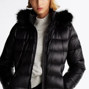 WW0WW43122_BDS_alternate1 TOMMY HILFIGER - Piumino lungo lucido con cappuccio