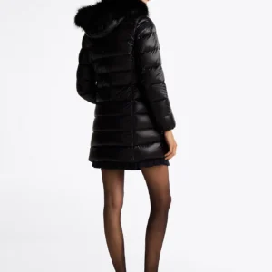 WW0WW43122_BDS_alternate4 TOMMY HILFIGER - Piumino lungo lucido con cappuccio