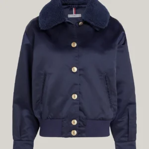 WW0WW43154_DW5_alternate4 TOMMY HILFIGER - Giubbino imbottito relaxed fit in raso
