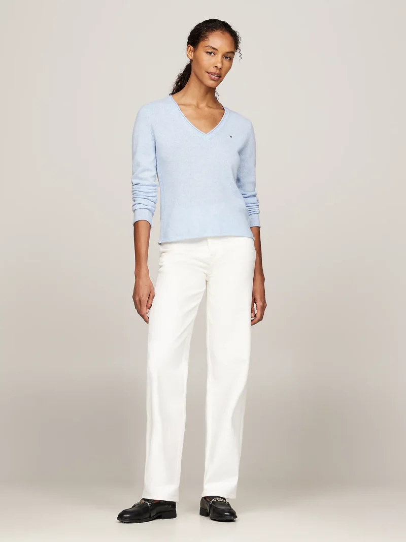 TOMMY HILFIGER - Pullover in lana con scollatura a V