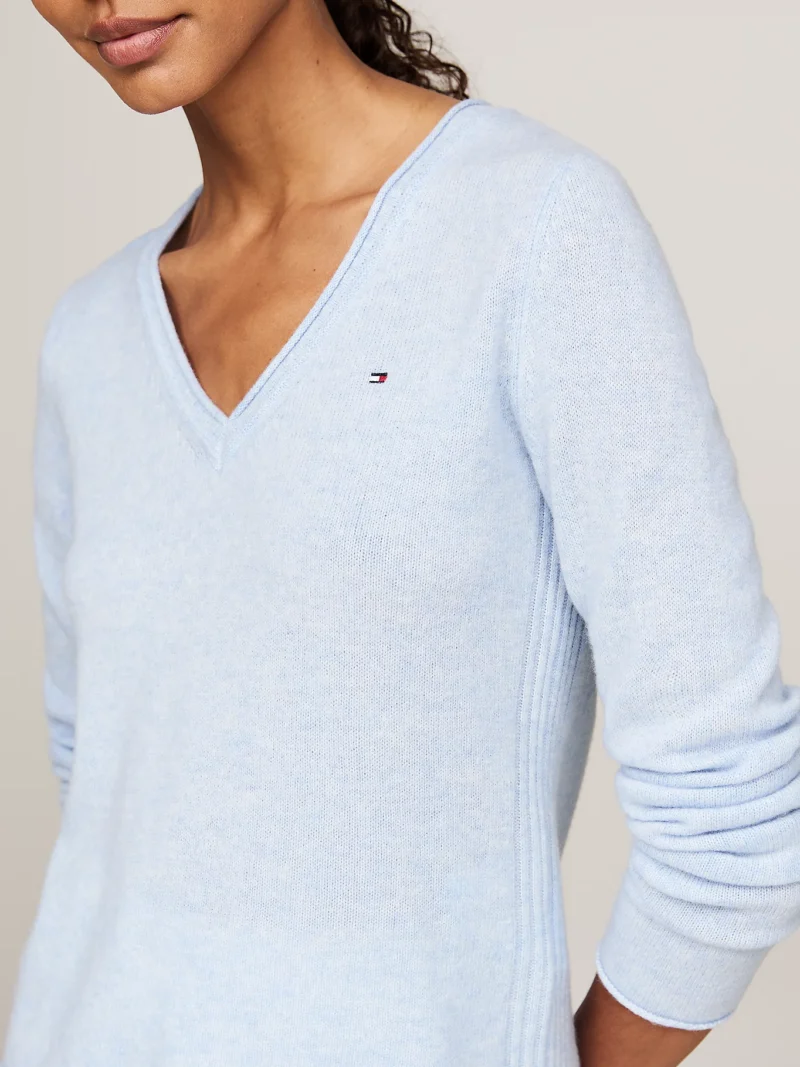 TOMMY HILFIGER - Pullover in lana con scollatura a V