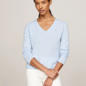 TOMMY HILFIGER - Pullover in lana con scollatura a V