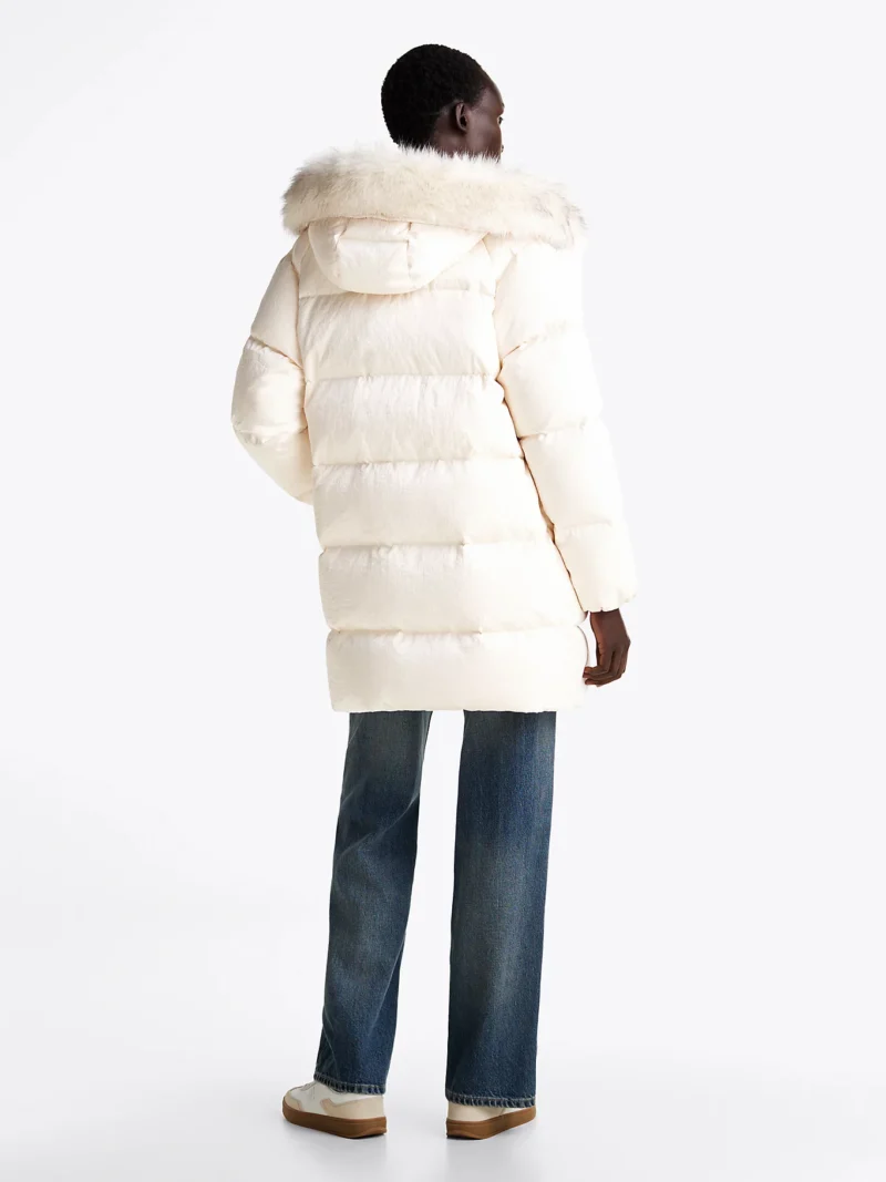 TOMMY HILFIGER - Piumino lungo con finitura brillante