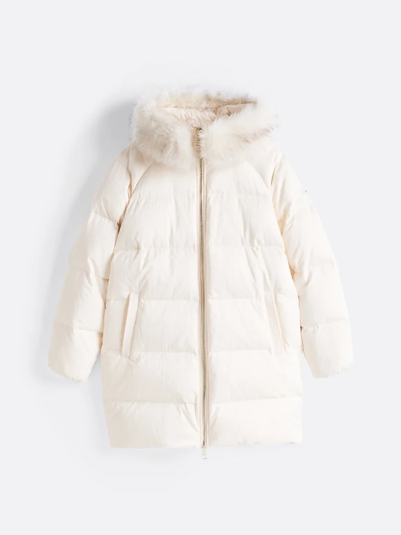 TOMMY HILFIGER - Piumino lungo con finitura brillante