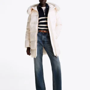 TOMMY HILFIGER - Piumino lungo con finitura brillante