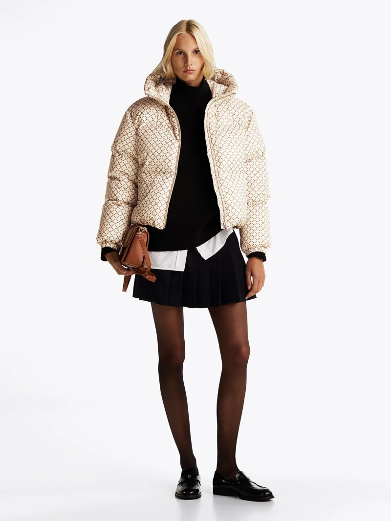 TOMMY HILFIGER - Piumino con motivo iconico