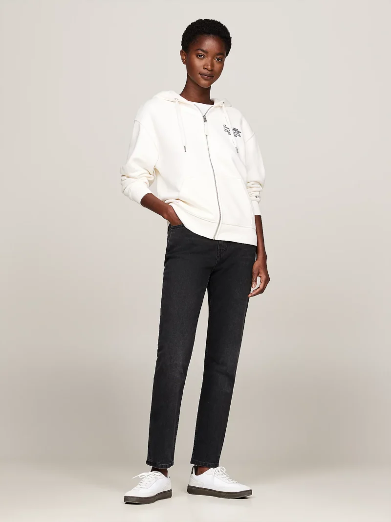 TOMMY HILFIGER - Felpa con cappuccio e zip integrale