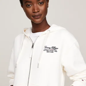 TOMMY HILFIGER - Felpa con cappuccio e zip integrale
