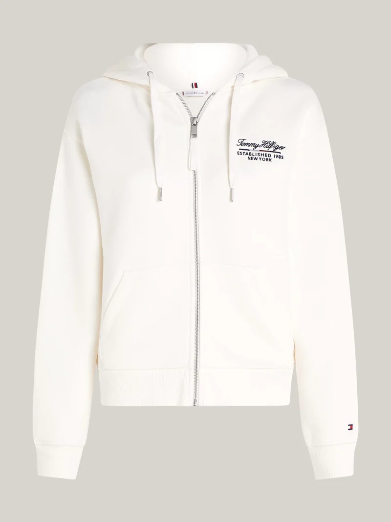 TOMMY HILFIGER - Felpa con cappuccio e zip integrale