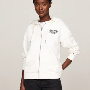 TOMMY HILFIGER - Felpa con cappuccio e zip integrale