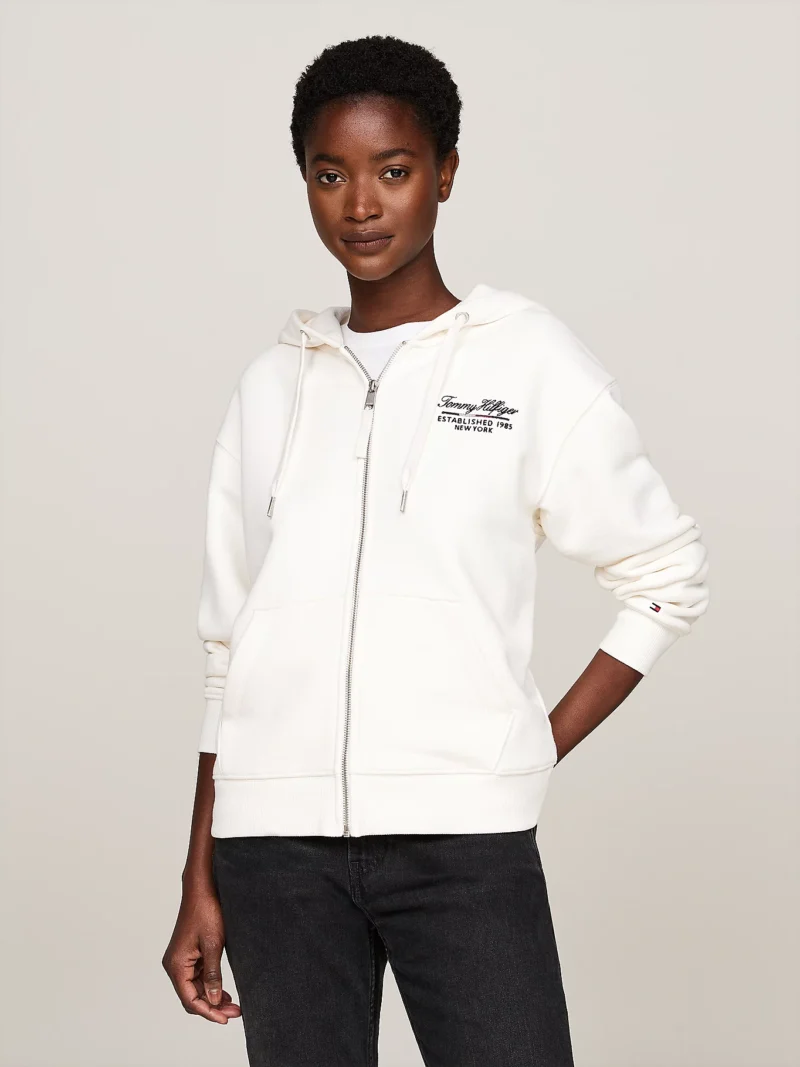 TOMMY HILFIGER - Felpa con cappuccio e zip integrale