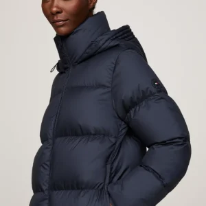 TOMMY HILFIGER - Piumino lungo idrorepellente - Blu