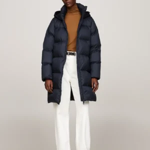 TOMMY HILFIGER - Piumino lungo idrorepellente - Blu
