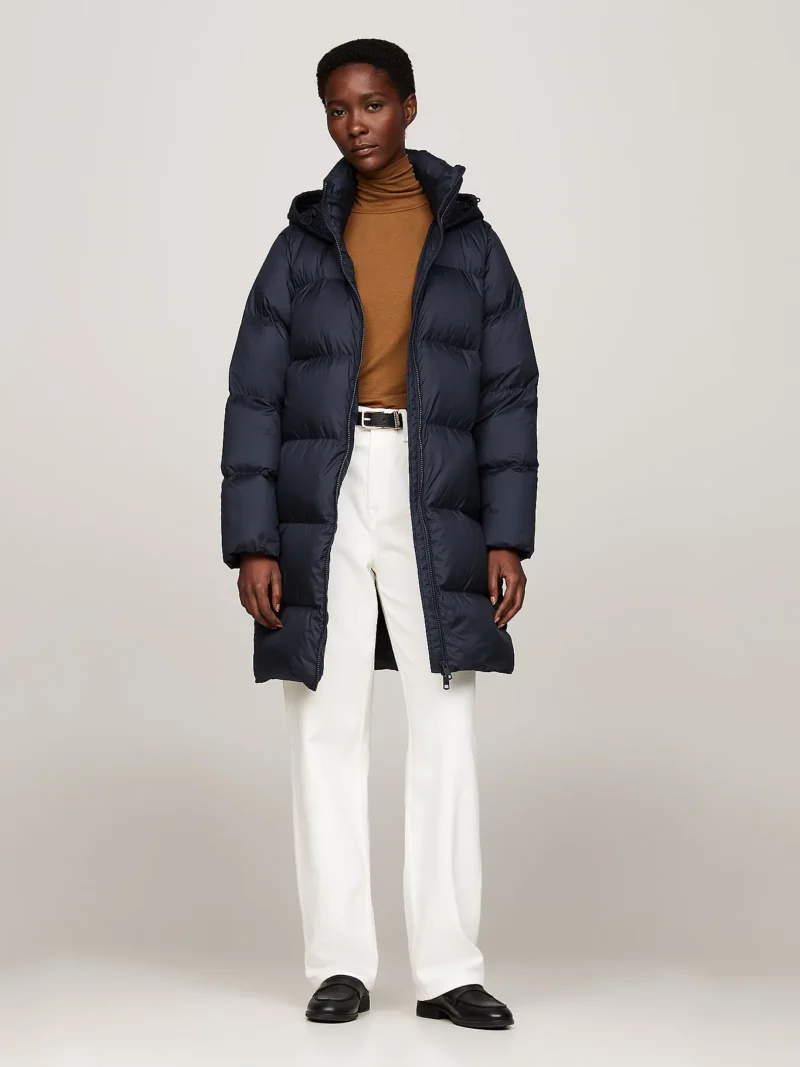 TOMMY HILFIGER - Piumino lungo idrorepellente - Blu