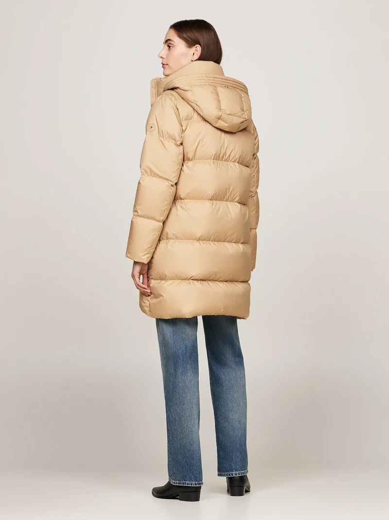 TOMMY HILFIGER - Piumino lungo idrorepellente - Sabbia