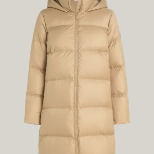 TOMMY HILFIGER - Piumino lungo idrorepellente - Sabbia