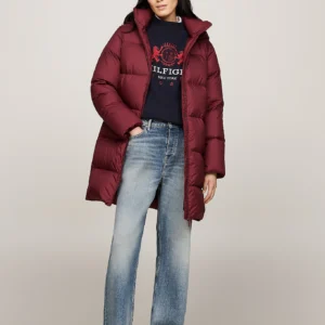 WW0WW43583_VLP_main TOMMY HILFIGER - Piumino lungo idrorepellente - Bordeaux