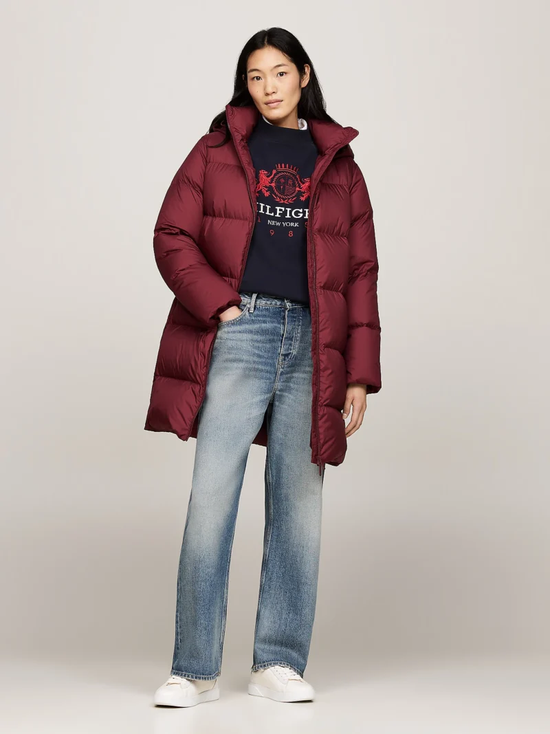 WW0WW43583_VLP_main TOMMY HILFIGER - Piumino lungo idrorepellente - Bordeaux