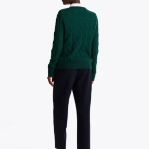 TOMMY HILFIGER - Pullover a maglia intrecciata in pura lana