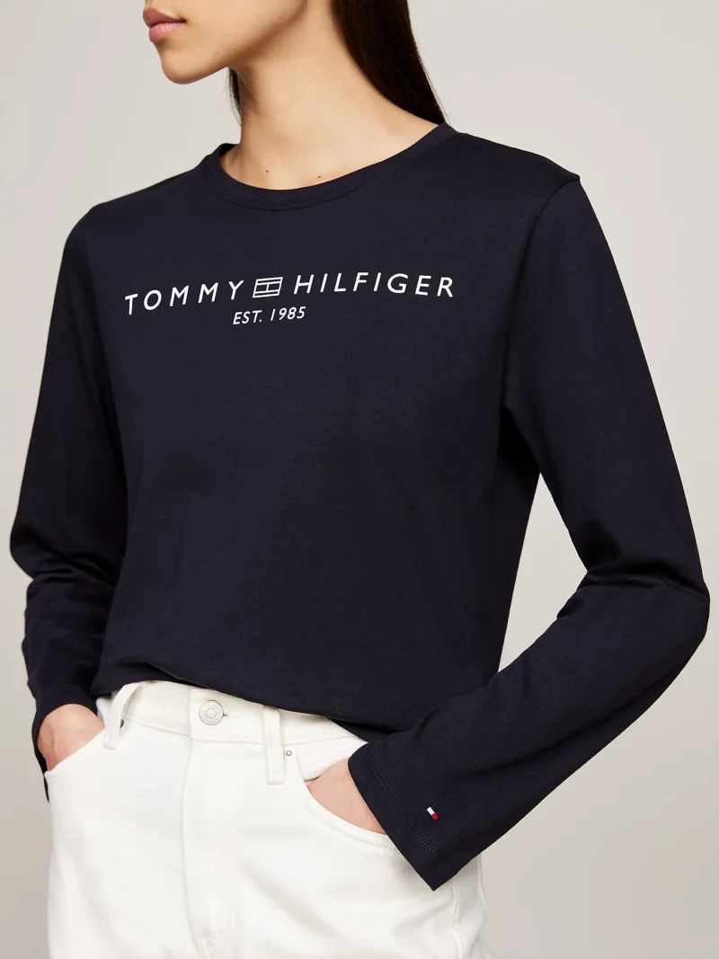 TOMMY HILFIGER - T-shirt a maniche lunghe con logo