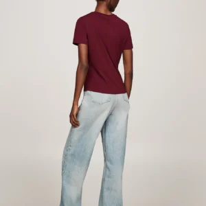 TOMMY HILFIGER - T-shirt slim fit con logo a timbro