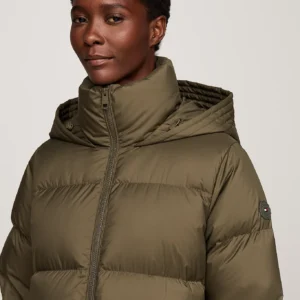 TOMMY HILFIGER - Piumino lungo idrorepellente - Verde Scuro