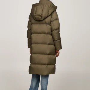 TOMMY HILFIGER - Piumino lungo idrorepellente - Verde Scuro