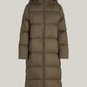 TOMMY HILFIGER - Piumino lungo idrorepellente - Verde Scuro