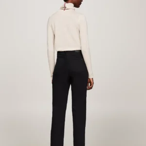 TOMMY HILFIGER - Jeans straight fit a vita media neri