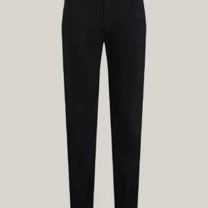 TOMMY HILFIGER - Jeans straight fit a vita media neri