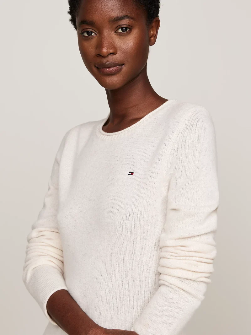 TOMMY HILFIGER - Mini vestito pullover in pura lana
