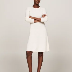 TOMMY HILFIGER - Mini vestito pullover in pura lana
