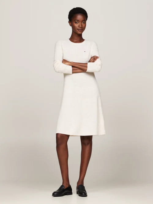 TOMMY HILFIGER - Mini vestito pullover in pura lana