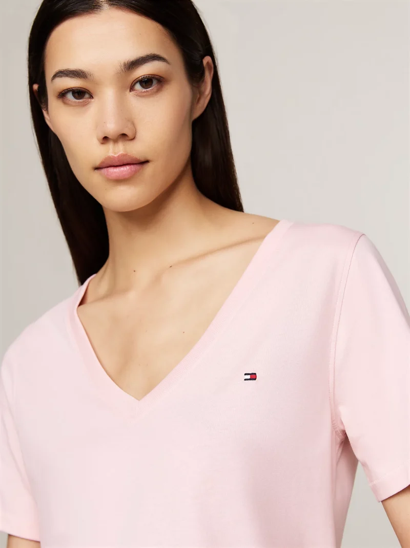 WW0WW44177_TIO_alternate2 TOMMY HILFIGER - T-shirt con bandierina ricamata - Rosa