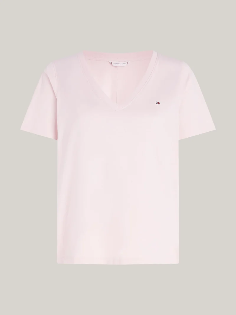 WW0WW44177_TIO_alternate4 TOMMY HILFIGER - T-shirt con bandierina ricamata - Rosa