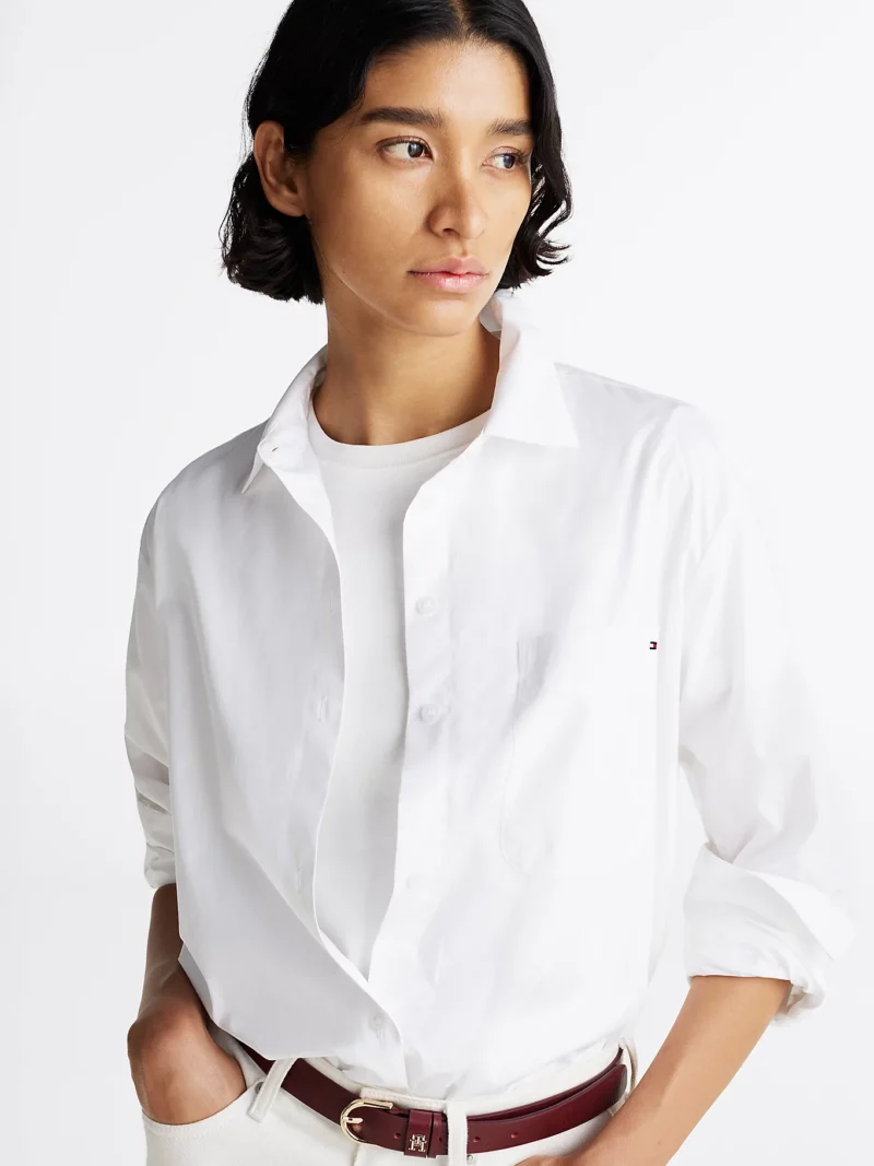 TOMMY HILFIGER - Camicia oversize in popeline