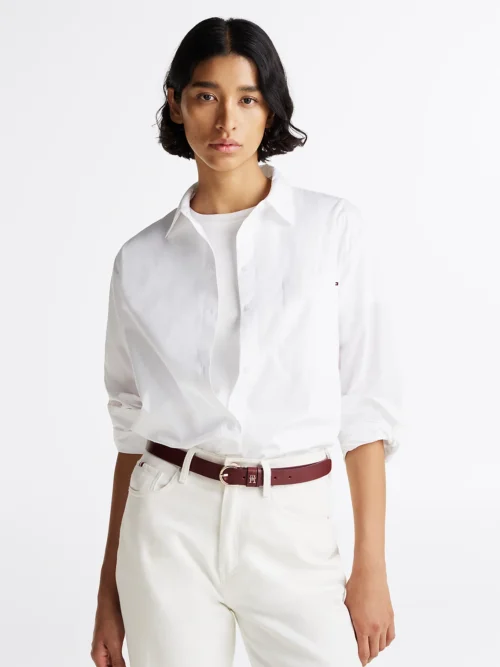 TOMMY HILFIGER - Camicia oversize in popeline