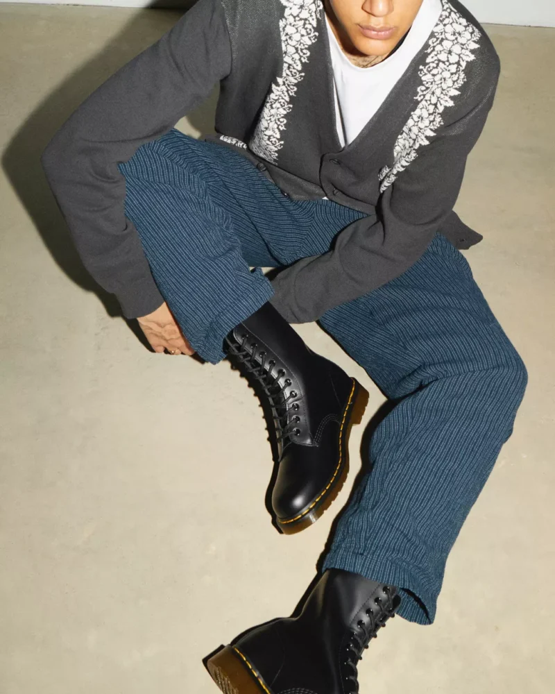 Dr.Martens - Stivali stringati alti 1490 in pelle Smooth
